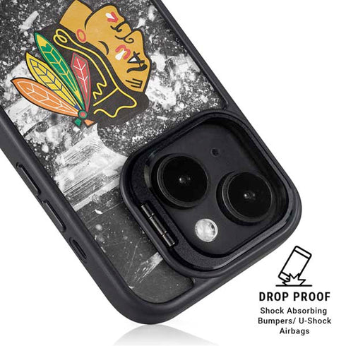 NHL Chicago Blackhawks Frozen iPhone 15 Plus Kickstand Case
