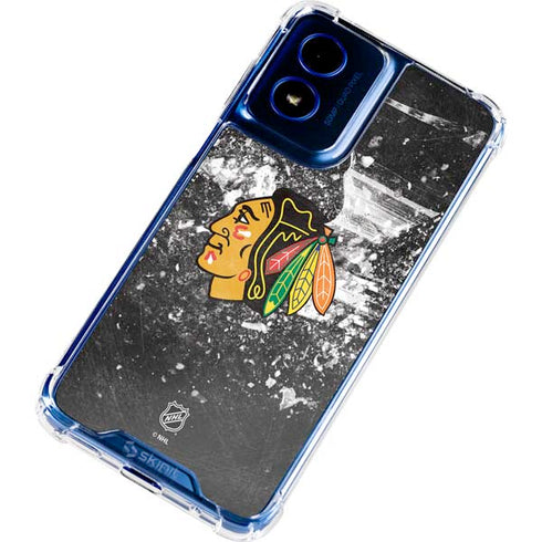 NHL Chicago Blackhawks Frozen Moto G 5G (2024) Clear Case