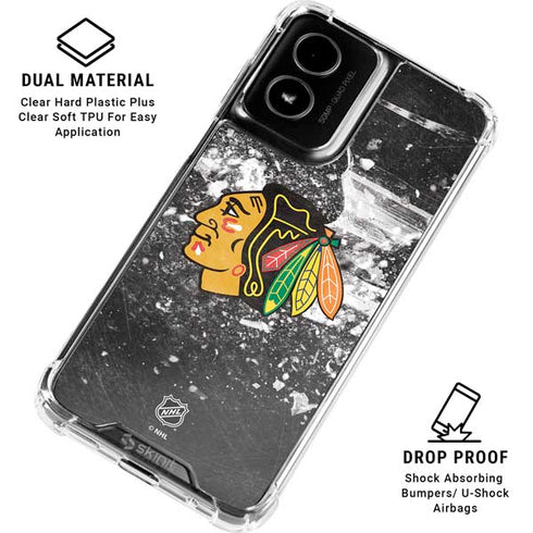 NHL Chicago Blackhawks Frozen Moto G Power 5G (2024) Clear Case