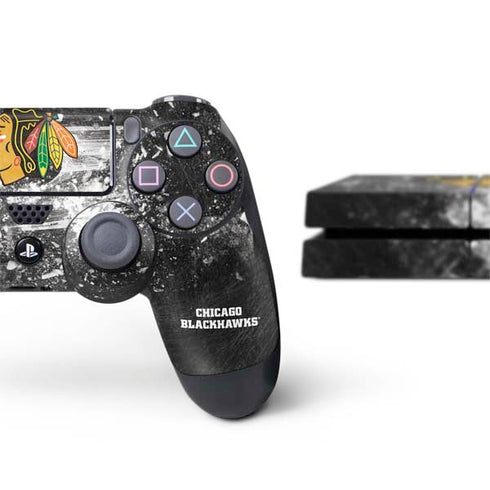 NHL Chicago Blackhawks Frozen PS4 Console and Controller Bundle Skin