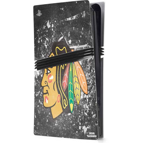 NHL Chicago Blackhawks Frozen PS5 Pro Console Skin