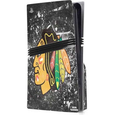 NHL Chicago Blackhawks Frozen PS5 Pro Disk Console Skin