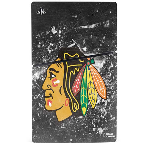 NHL Chicago Blackhawks Frozen PS5 Slim Digital Edition Console Skin