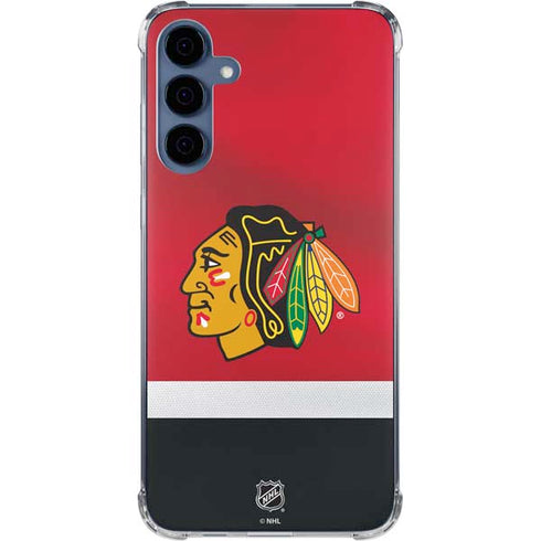 NHL Chicago Blackhawks Jersey Galaxy A55 5G Clear Case