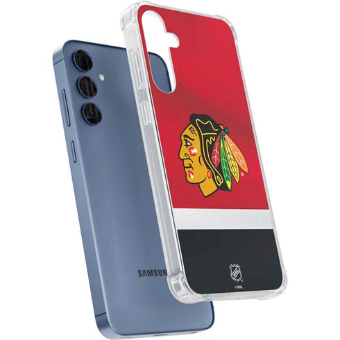 NHL Chicago Blackhawks Jersey Galaxy A55 5G Clear Case