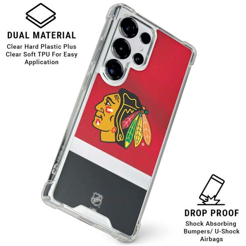 NHL Chicago Blackhawks Jersey Galaxy S25 Ultra Clear Case