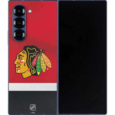 NHL Chicago Blackhawks Jersey Galaxy Z Fold6 Skin