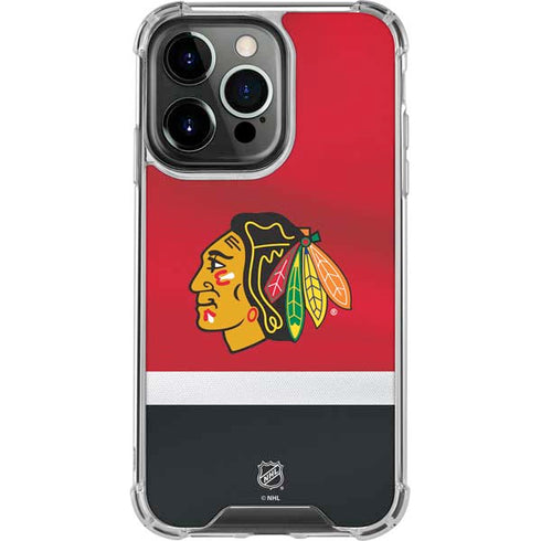 NHL Chicago Blackhawks Jersey iPhone 16 Pro Max Clear Case