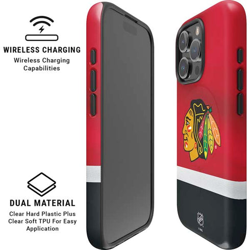NHL Chicago Blackhawks Jersey iPhone 16 Pro Max Magsafe Impact Case
