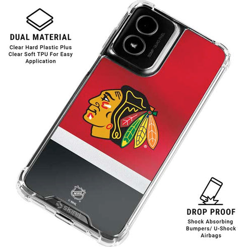 NHL Chicago Blackhawks Jersey Moto G Power 5G (2024) Clear Case