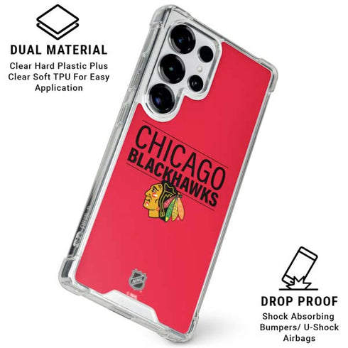 NHL Chicago Blackhawks Lineup Galaxy S25 Ultra Clear Case