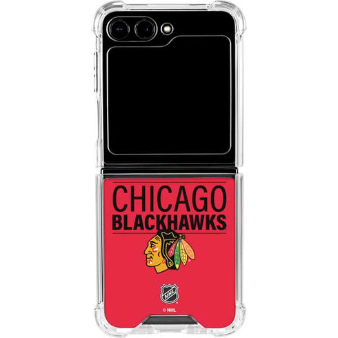 NHL Chicago Blackhawks Lineup Galaxy Z Flip6 Clear Case