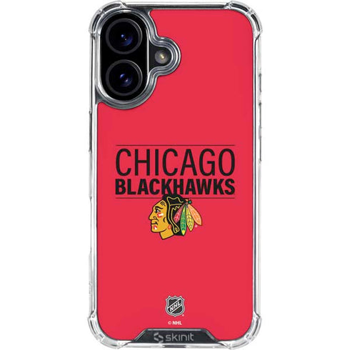NHL Chicago Blackhawks Lineup iPhone 16 Plus Clear Case