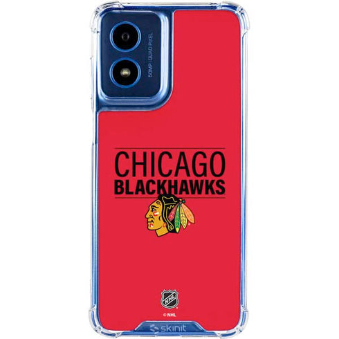 NHL Chicago Blackhawks Lineup Moto G 5G (2024) Clear Case