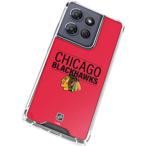 NHL Chicago Blackhawks Lineup Moto G Play 5G (2025) Clear Case