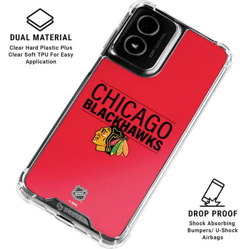 NHL Chicago Blackhawks Lineup Moto G Power 5G (2024) Clear Case