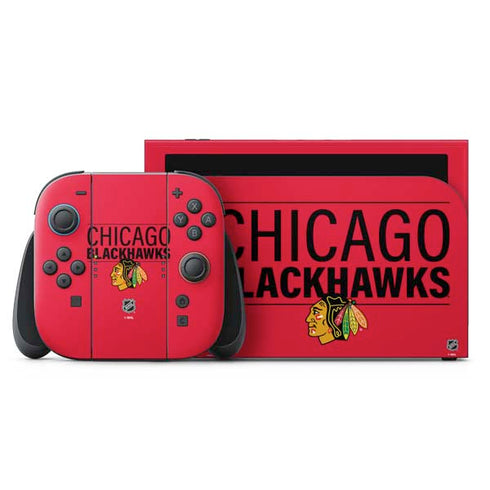 NHL Chicago Blackhawks Lineup Nintendo Switch 2 (2025) with Joy-Con Skin