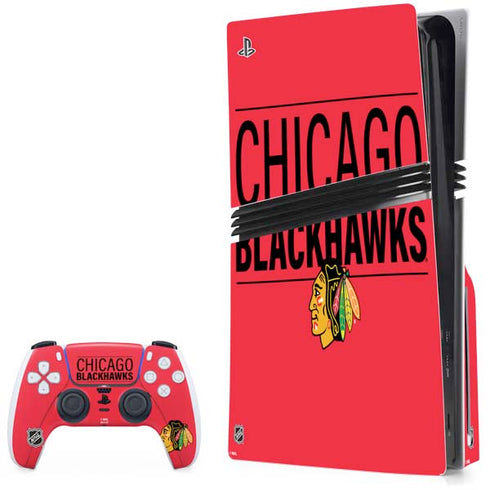 NHL Chicago Blackhawks Lineup PS5 Pro Disk Bundle Skin