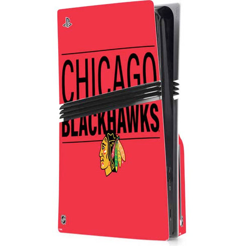 NHL Chicago Blackhawks Lineup PS5 Pro Disk Console Skin