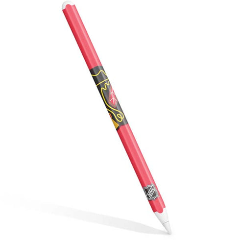 NHL Chicago Blackhawks Solid Background Apple Pencil (2nd Gen 2019) Skin