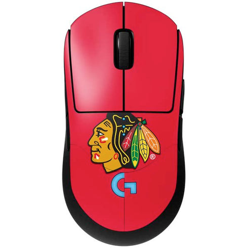 NHL Chicago Blackhawks Solid Background G Pro Wireless Gaming Mouse Skin