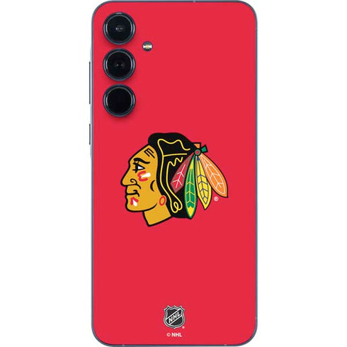 NHL Chicago Blackhawks Solid Background Galaxy A55 5G Skin