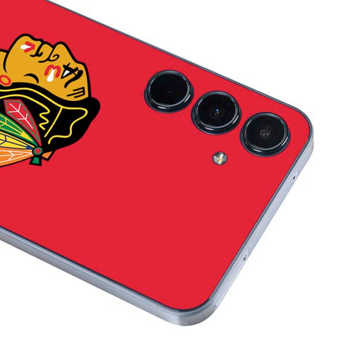 NHL Chicago Blackhawks Solid Background Galaxy A55 5G Skin