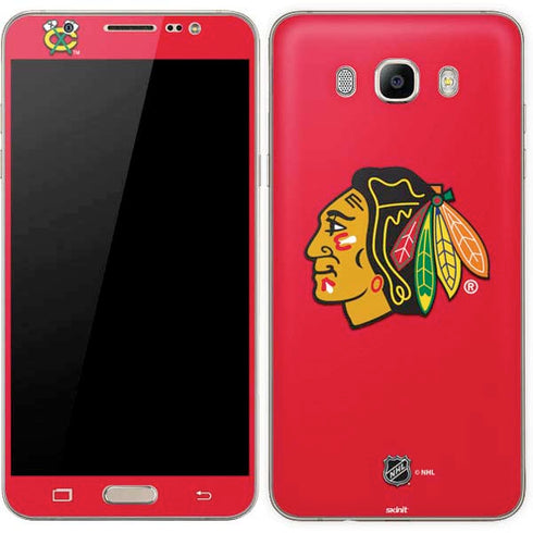 NHL Chicago Blackhawks Solid Background Galaxy J7 Skin