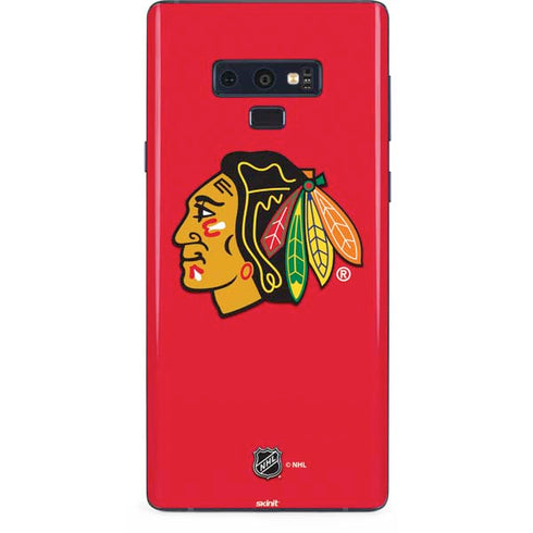 NHL Chicago Blackhawks Solid Background Galaxy Note 9 Skin