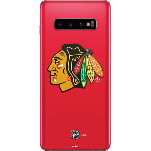 NHL Chicago Blackhawks Solid Background Galaxy S10 Plus Skin