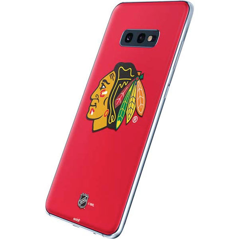 NHL Chicago Blackhawks Solid Background Galaxy S10e Skin