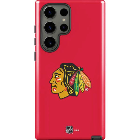 NHL Chicago Blackhawks Solid Background Galaxy S23 Ultra Pro Case