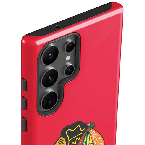 NHL Chicago Blackhawks Solid Background Galaxy S23 Ultra Pro Case
