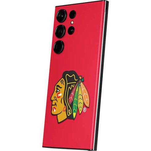 NHL Chicago Blackhawks Solid Background Galaxy Skins