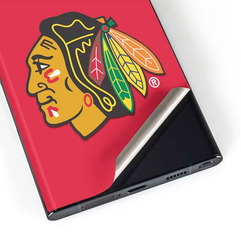 NHL Chicago Blackhawks Solid Background Galaxy Skins