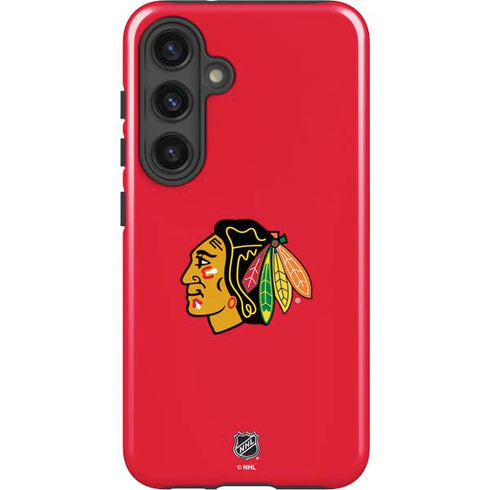 NHL Chicago Blackhawks Solid Background Galaxy S25 Impact Case