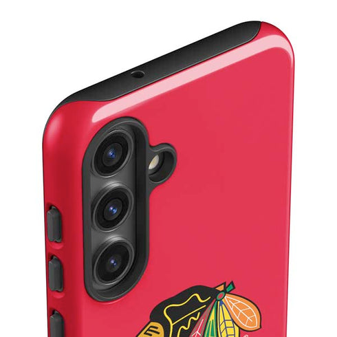 NHL Chicago Blackhawks Solid Background Galaxy S25 Impact Case