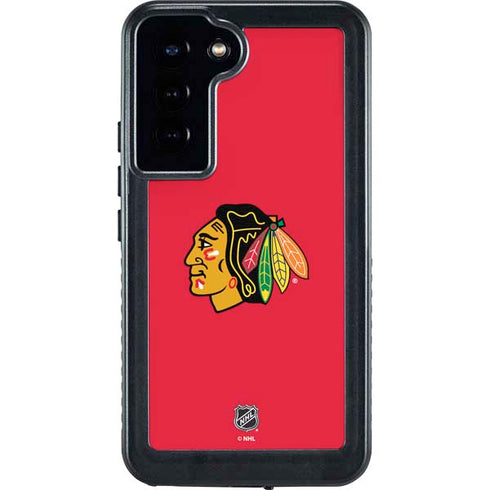 NHL Chicago Blackhawks Solid Background Galaxy S24 Plus Waterproof Case