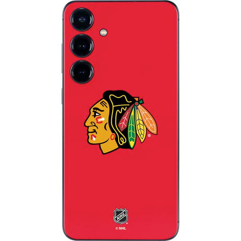 NHL Chicago Blackhawks Solid Background Galaxy S25 Skin