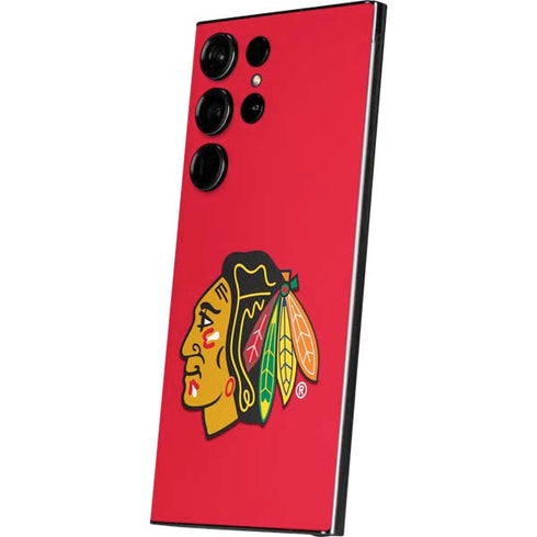 NHL Chicago Blackhawks Solid Background Galaxy S25 Ultra Skin