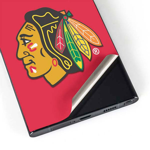 NHL Chicago Blackhawks Solid Background Galaxy S24 Ultra Skin