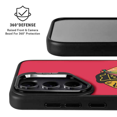 NHL Chicago Blackhawks Solid Background Galaxy S26 Kickstand Case