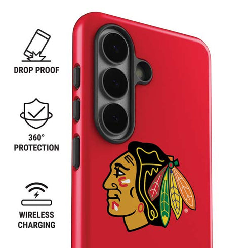 NHL Chicago Blackhawks Solid Background Galaxy S26 Plus Impact Case