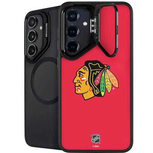 NHL Chicago Blackhawks Solid Background Galaxy S26 Plus Kickstand Case