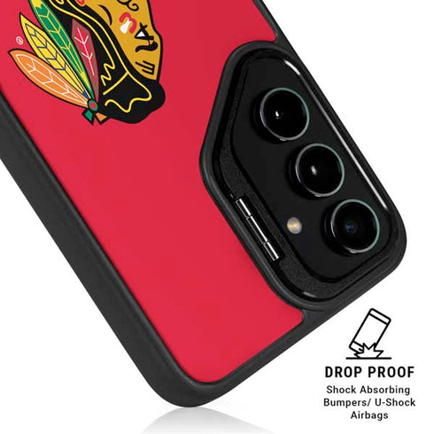NHL Chicago Blackhawks Solid Background Galaxy S26 Plus Kickstand Case