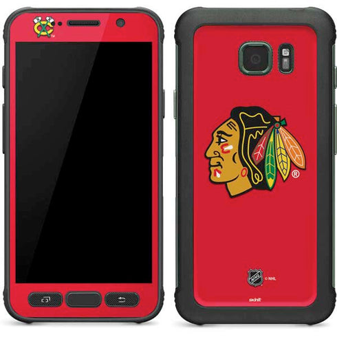NHL Chicago Blackhawks Solid Background Galaxy S7 Active Skin