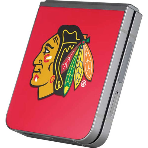 NHL Chicago Blackhawks Solid Background Galaxy Z Flip6 Skin
