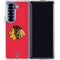 NHL Chicago Blackhawks Solid Background Galaxy Z Fold6 Clear Case