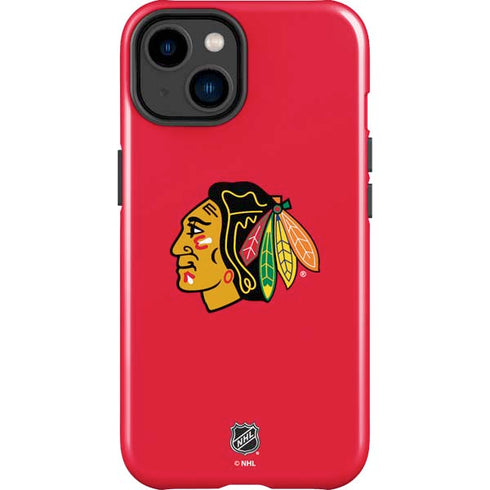 NHL Chicago Blackhawks Solid Background iPhone 15 Impact Case