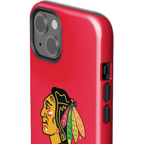 NHL Chicago Blackhawks Solid Background iPhone 15 Impact Case